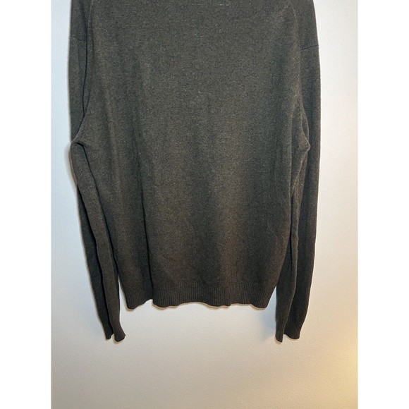 Perry Ellis Silk Wool Mock Neck Sweater Shirt Pullover Top Green Mens Large - Picture 9 of 13